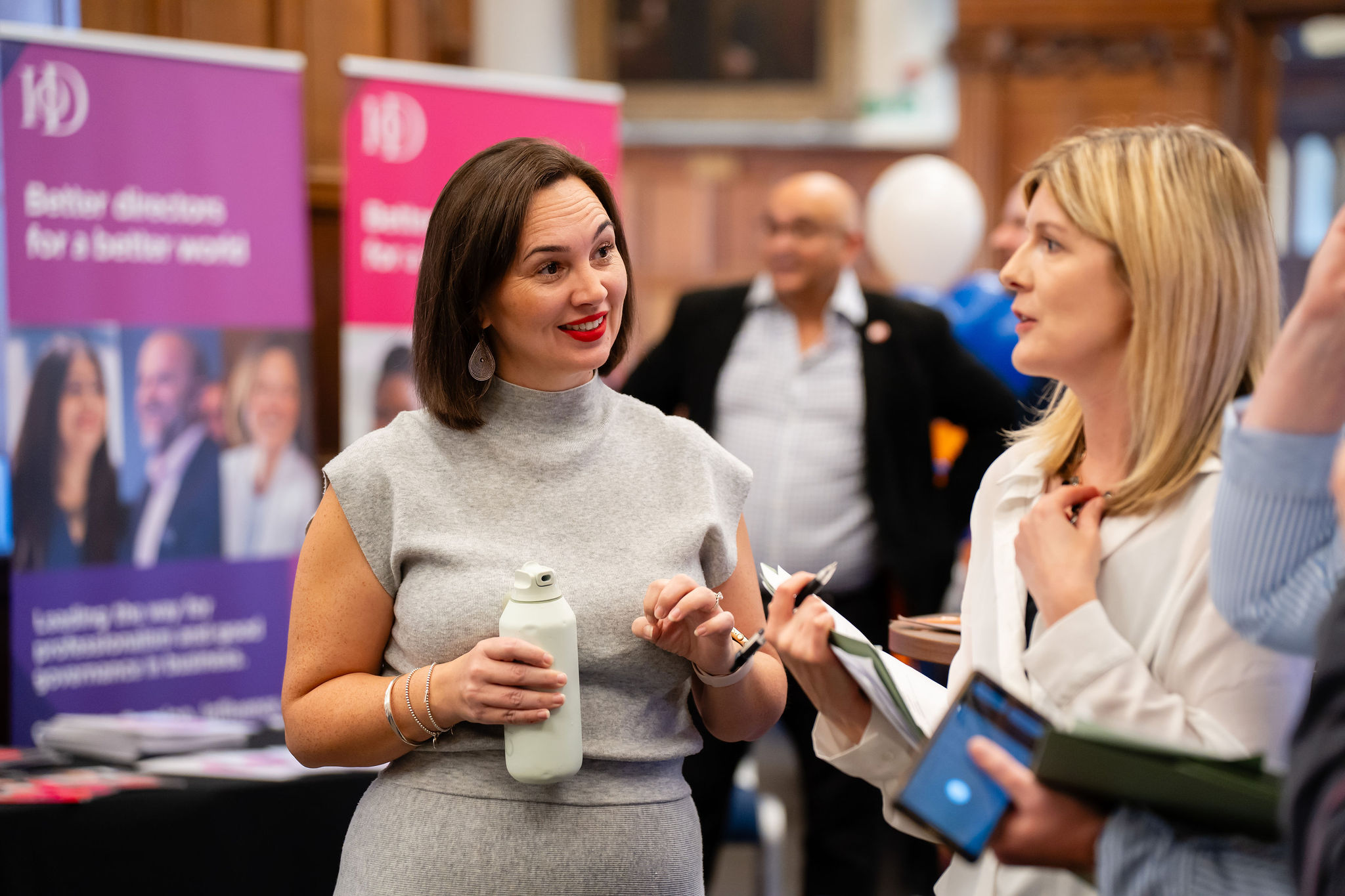 Individuals networking at an OxLEP Business event