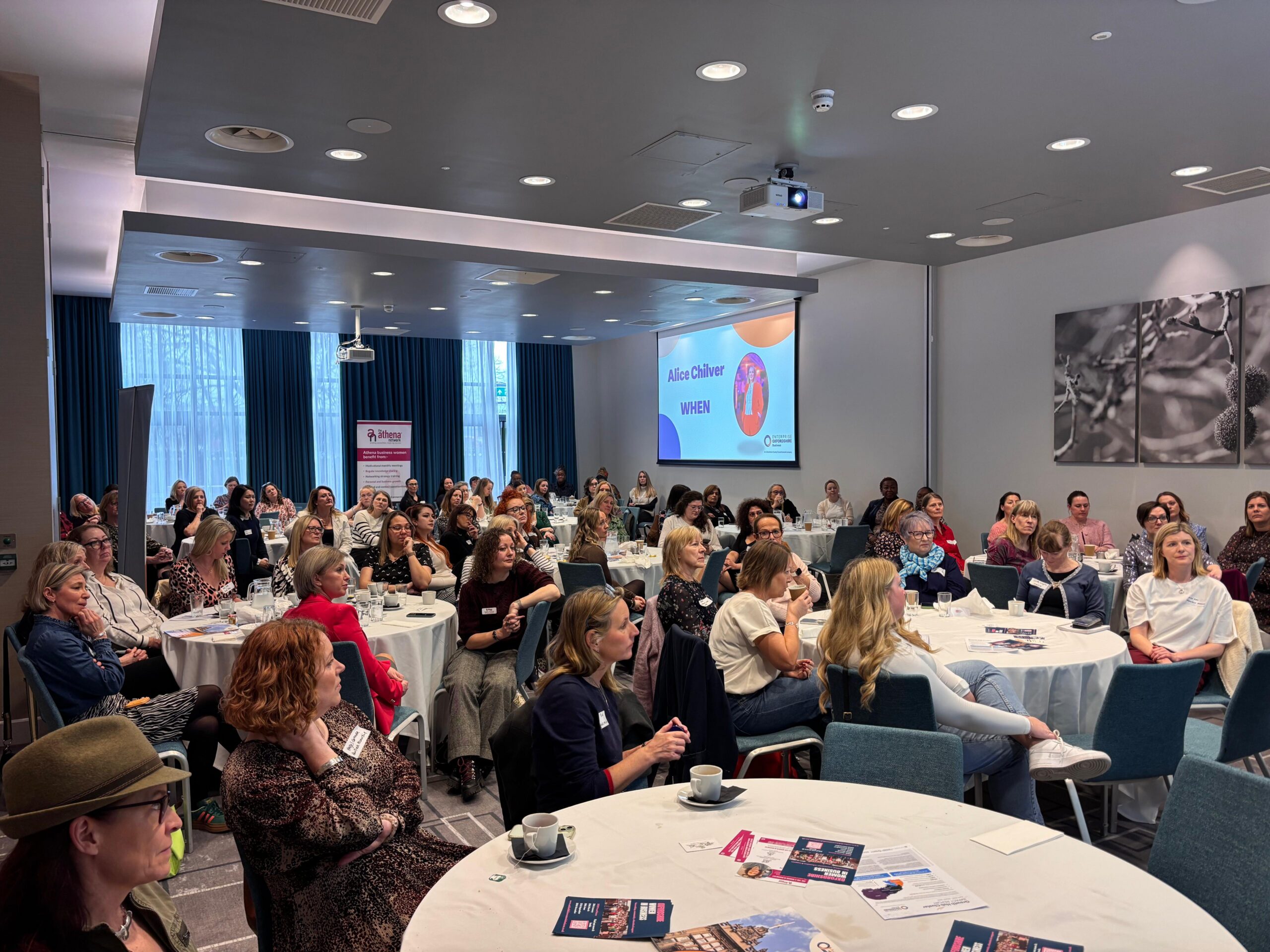 Image of delegates talking at OxLEP Business Event